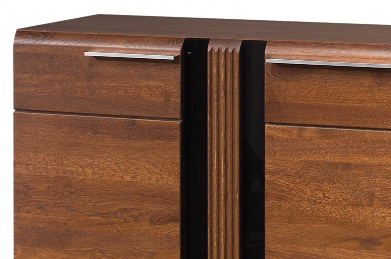 Commode en MDF et aggloméré, avec 3 portes Gates 45 Chêne Antique, l160xA42xH90 cm