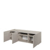 Commode en bois avec 3 portes, pour enfants et jeunes, Teen Flex TF08, Gris, L150xW42xH52 cm