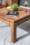 Table basse en bois et placage Montenegro 41 Chêne Rustique, L80xl80xH45 cm