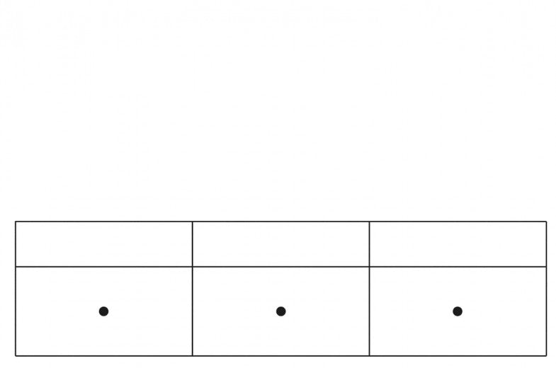 Commode TV en MDF et pâle, avec 3 tiroirs Gates 25 Chêne Choco, l160xA42xH51 cm