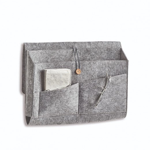 Organisateur de bureau en textile, Canapé Gris, l40xA7xH30 cm