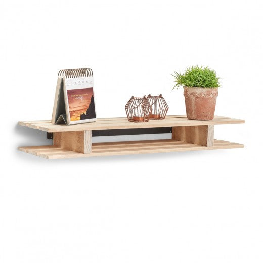 Etagère universelle en bois de pin Palette Natural, L80xl23,5xH10 cm