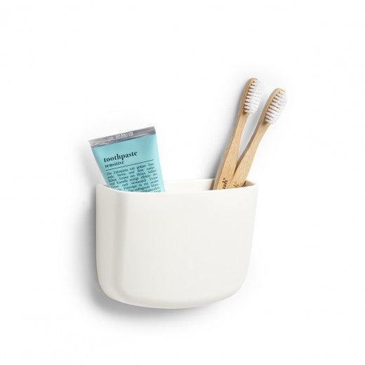 organisateur mural, plastique, pour produits d'entretien, Lavabo Blanc, l13xP5,1xH9,9 cm