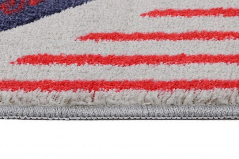 Tapis de bain Beverly Hills Polo Club 312 Rouge / Gris / Marine, 67 x 120 cm