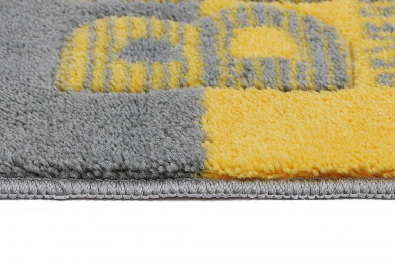 Tapis de bain Beverly Hills Polo Club 315 Jaune / Gris, 57 x 100 cm