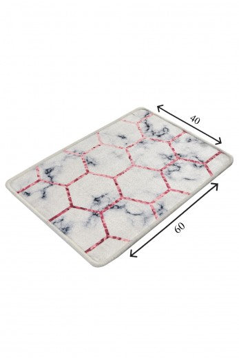 Tapis de bain nid d'abeille multicolore, 40 x 60 cm