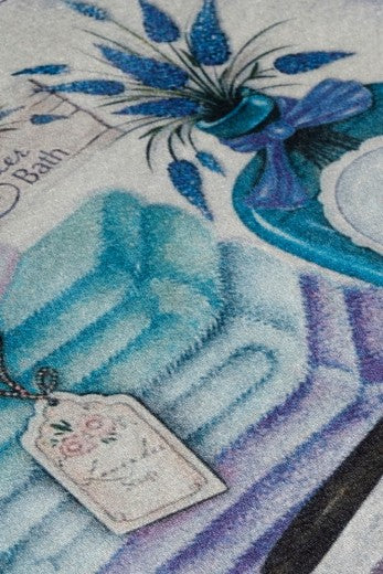 Tapis de bain Lavande Multicolore, 40 x 60 cm