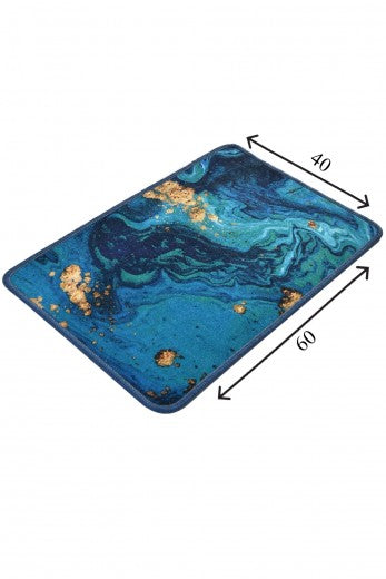 Tapis de bain en marbre multicolore, 40 x 60 cm