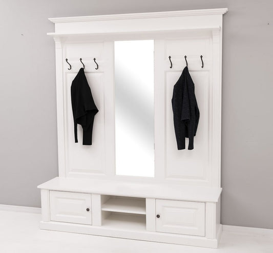 Hangage et miroir à combustion, bois de sapin, avec 2 portes, PSY PS626 peint, L181XA41XH210 CM-IVIIR