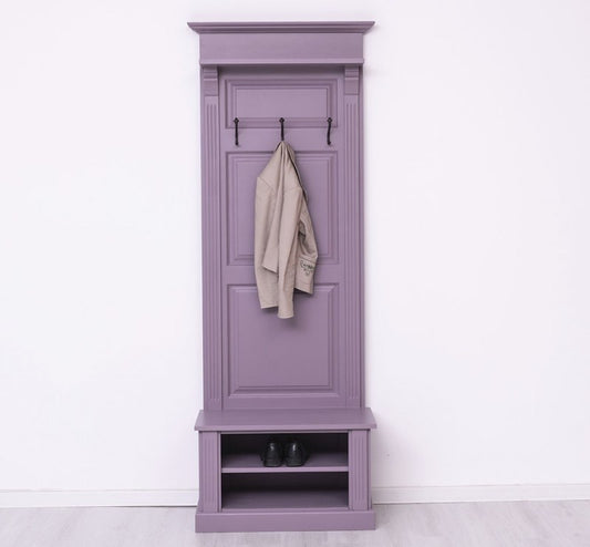 Suspension et étagère, bois de sapin, psy PS537 peint, l80xa41xh210 cm