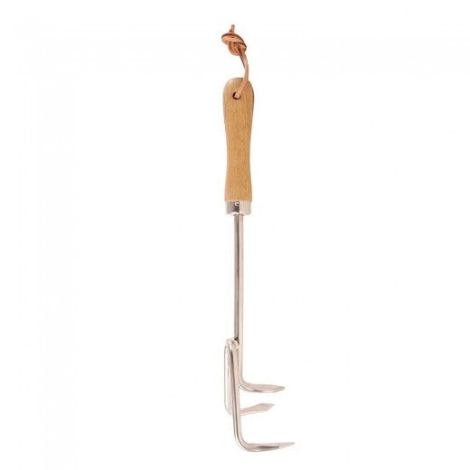 Cultivateur à main, avec manche en bois, Rake Natur, L37 cm