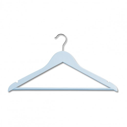 Set de cintres en bois et métal, Scandi Bleu, l44xH23 cm, 3 pièces