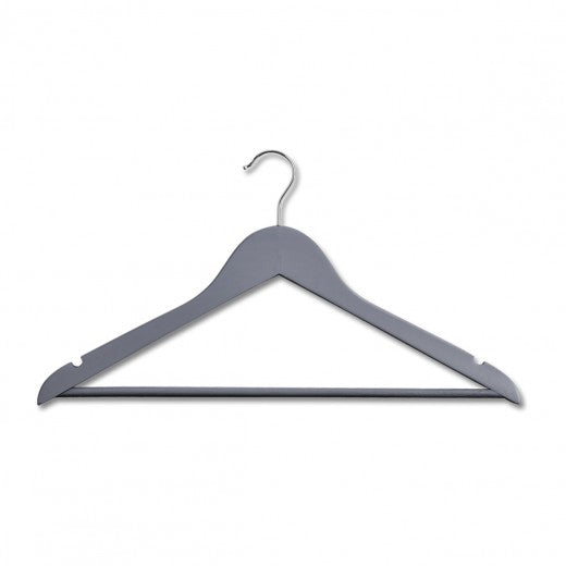 Set de cintres en bois et métal, Scandi Anthracite, l44xH23 cm, 3 pièces