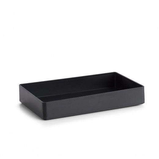 Plateau à accessoires de bureau, plastique, Gratuit Rectangulaire Noir, L24xl15,2xH4 cm