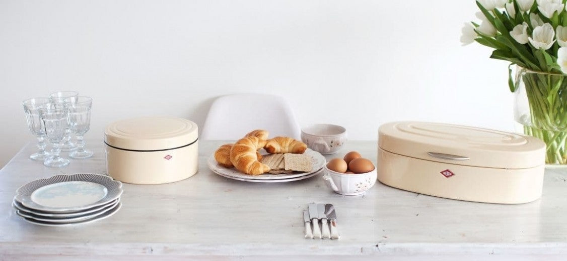 Boîte à pain, en métal, Elly Crem, l41,5xH26xH14 cm