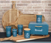 Boîte à pain, en métal et bambou, Home Collection Petrol, l35,5xA21xH22,5 cm
