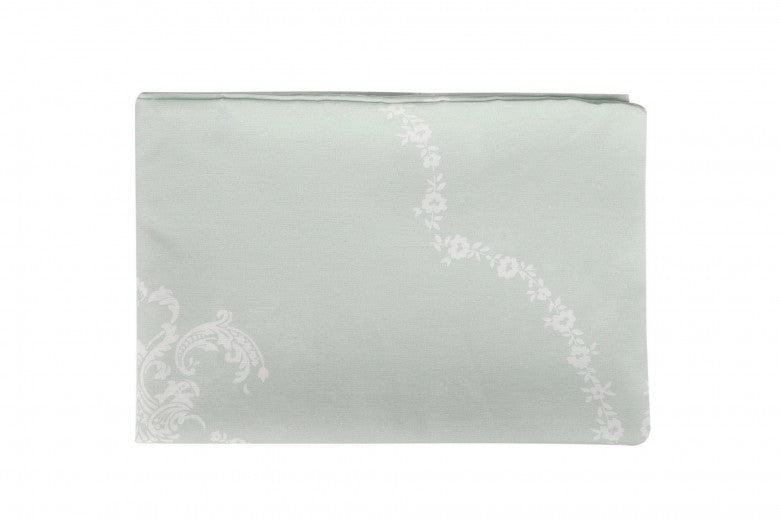 Couverture en coton Pure II Vert / Blanc, 240 x 220 cm