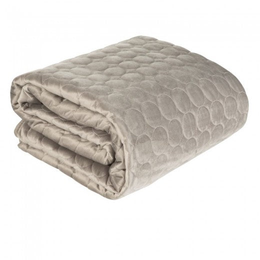Couverture Lilian Velours Gris, 170 x 210 cm