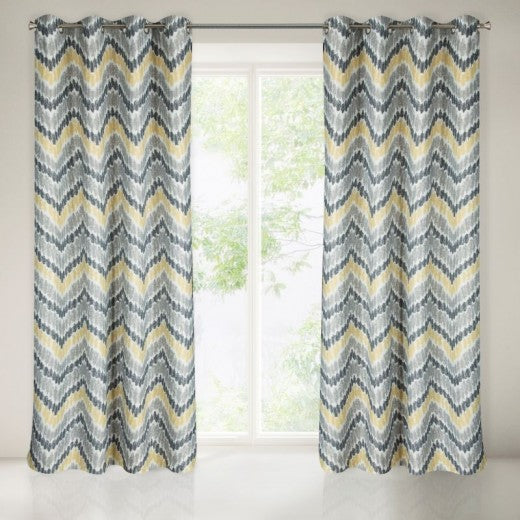 Rideau Blackout Ann Multicolor / Jaune, 140 x 250 cm, 1 pièce