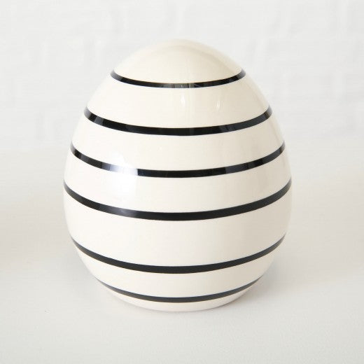 Décoration céramique Finn Noir / Blanc, Modèles Assortis, Ø7xH8 cm