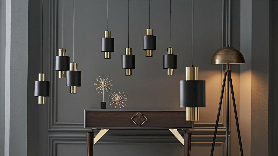 Décoration en métal et marbre Valentin Small Or / Noir, l8xA5xH25 cm