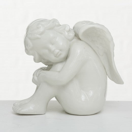Mirra Angel Décoration porcelaine blanche, Modèles assortis, l24xA14xH24 cm