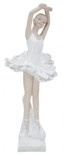 Décoration en résine Ballerine Dancing B Blanc / Nude, l8xA8xH23 cm