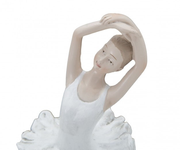 Décoration en résine Ballerine Dancing B Blanc / Nude, l8xA8xH23 cm