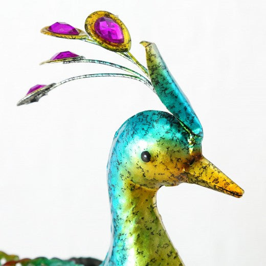 Décoration métallique Antonio Peacock Multicolore, Modèles Assortis, l74xA35xH50 cm