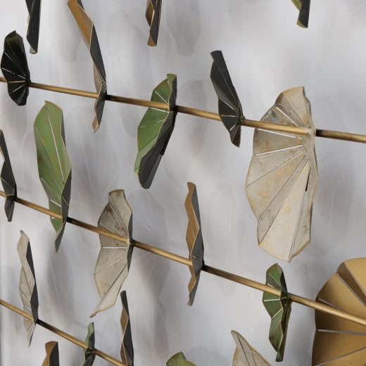 Décoration murale métallique Arabesque Multicolore, l115xA11,5xH115 cm