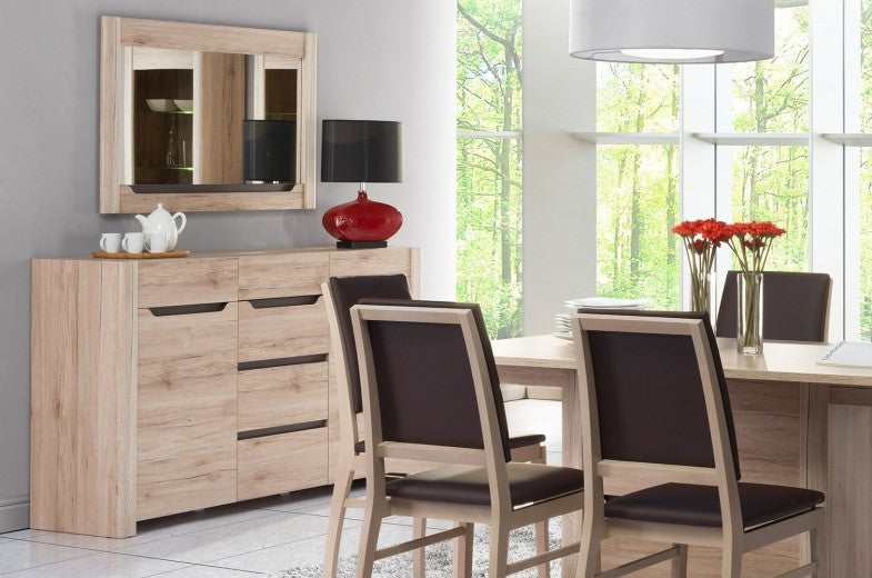 Miroir décoratif avec cadre en chêne Desjo 30 Chêne San Remo, l118xH70 cm