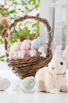 Panier déco avec oeufs de Pâques Pastel Naturel, L22xl20xH34 cm