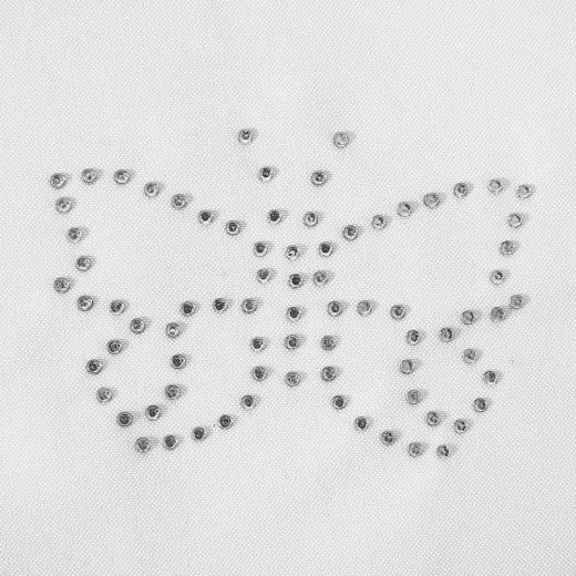 Nappe Melania Blanc / Argent, 85 x 85 cm