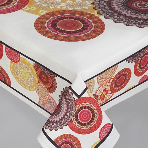Croix de table en coton, Malmo Bourgogne, 40 x 140 cm