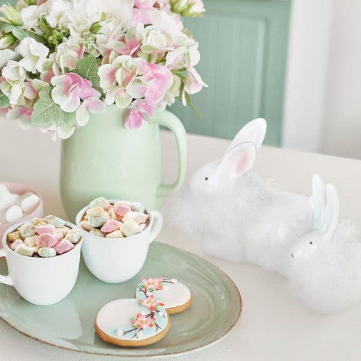 Décoration Dolomite Cebal Rabitt Small Blanc / Vert Menthe, L10xl6xH10 cm