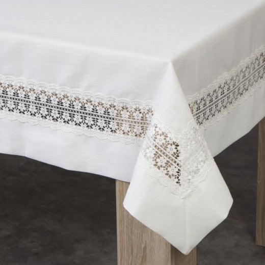 Nappe Granada Blanche, 140 x 180 cm
