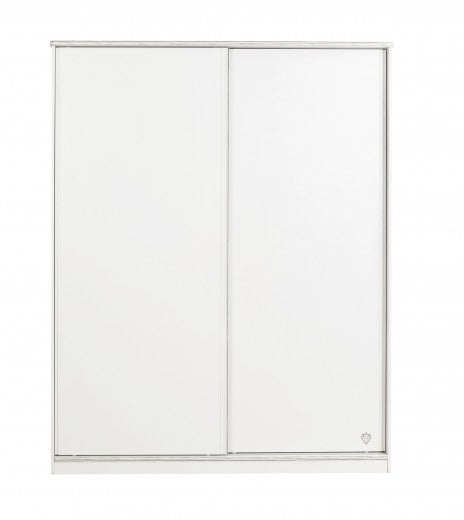 Armoire à palettes avec 2 portes coulissantes pour les jeunes Blanc, l164xA59xH206 cm