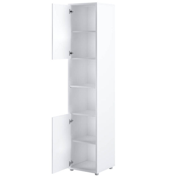 Armoire haute 2 portes, BC08, Blanc Brillant, L45xl46xH217 cm