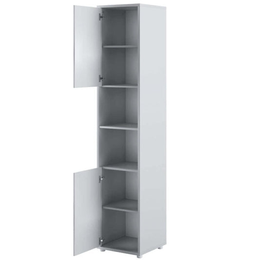 Armoire haute à 2 portes, BC08, Gris, L45xl46xH217 cm