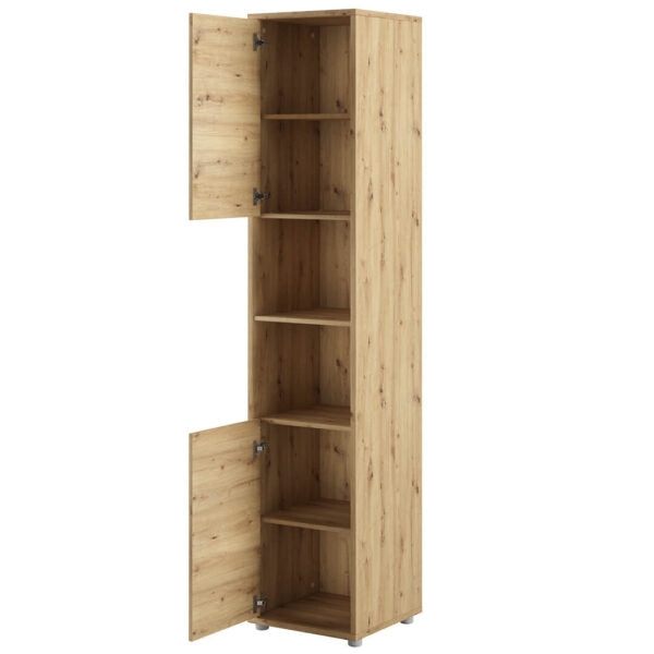 Armoire haute à 2 portes, BC08, Chêne Artisanal, L45xW46xH217 cm