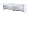 Armoire suspendue à 2 portes, en bois, BC09 Small Horizontal, Blanc Mat, L211xW46xH60 cm