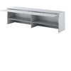 Armoire suspendue à 2 portes, en bois, BC09 Small Horizontal, Gris Matt, L211xW46xH60 cm