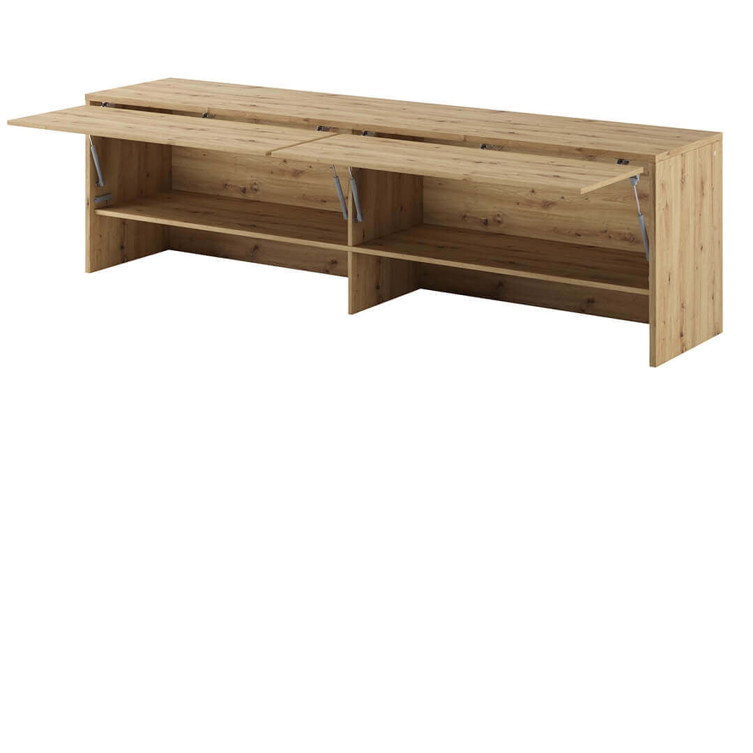 Armoire suspendue à 2 portes, en bois, BC09 Small Horizontal, Chêne Artisanal, L211xW46xH60 cm