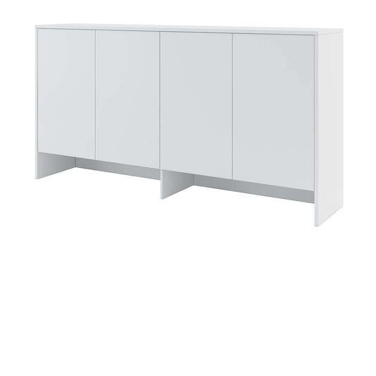 Armoire suspendue à 4 portes, en bois, BC11 Big Horizontal, Blanc mat, L211xW46xH110 cm