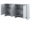Armoire suspendue à 4 portes, en bois, BC11 Big Horizontal, Gris Mat, L211xW46xH110 cm