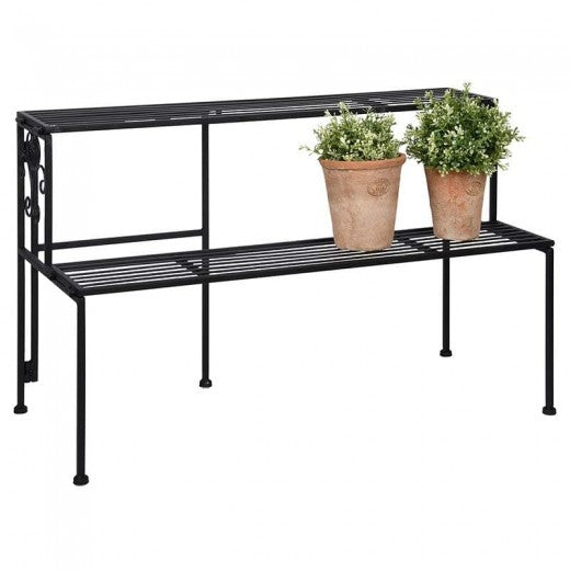 Étagère à pots de jardin / terrasse, métal, Large Noir Shelf, L78,9xl51,5xH65,3 cm