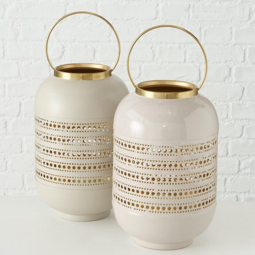 Lanterne décorative en métal Jaryn Multicolore, Modèles Assortis, Ø20xH31 cm