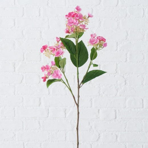 Fil fleur artificielle hortensia rose / vert, H75 cm