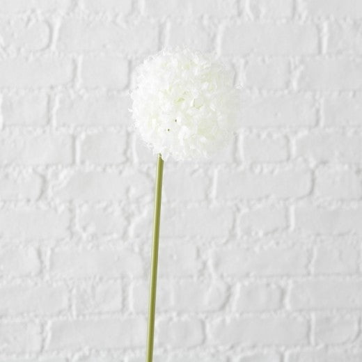 Fleur artificielle Boule de neige Blanc / Rose, H68 cm, 2 pièces