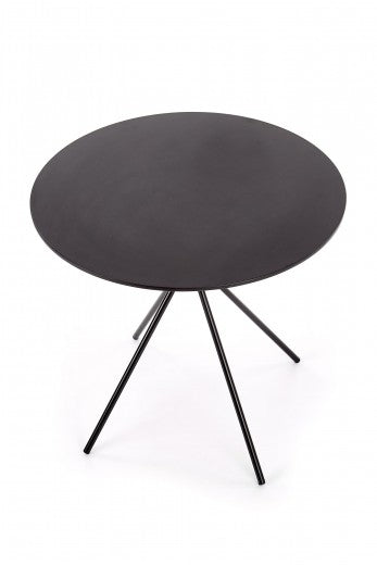Table en MDF et métal Fondi Noir, Ø80xH75 cm